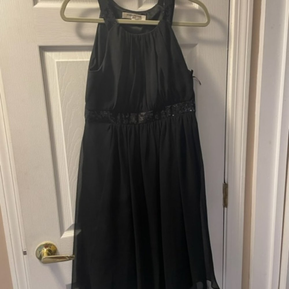 Black cocktail Sequin midi dress by Evan Picone - Size 10